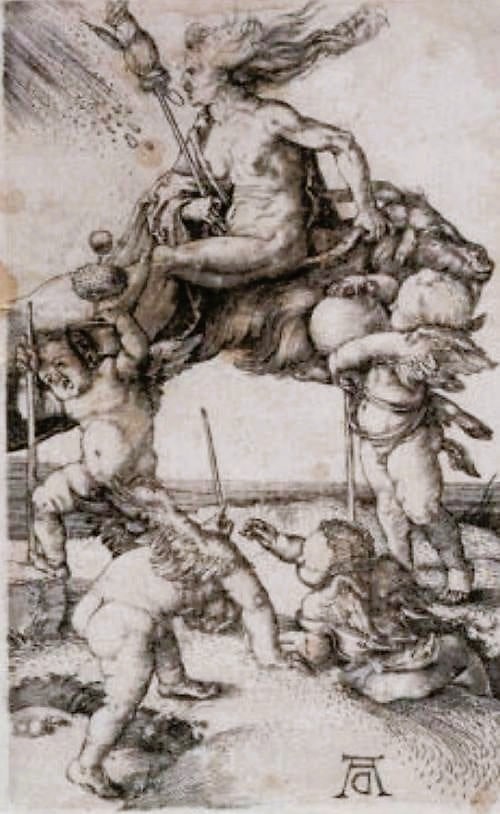 illustrazione che documenta la storia delle streghe