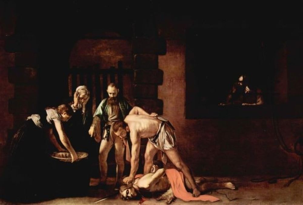 dipinto di caravaggio raffigurante la decapitazione di san giovanni battista