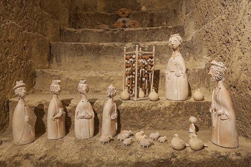 sculture di ceramica dedicate da domenico pinto al viaggio di ulisse