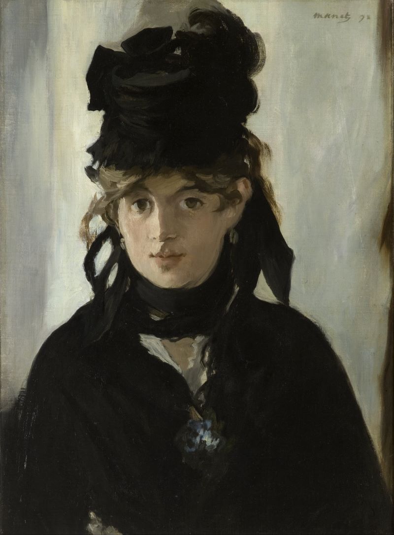 la pittrice impressionista berthe morisot in un dipinto di manet