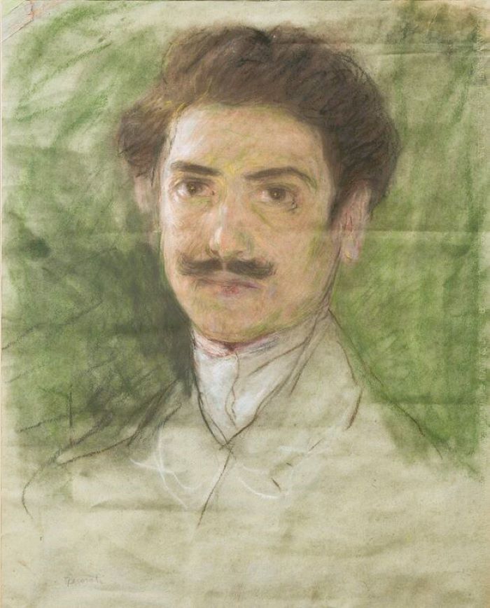 il pittore felice casorati in un suo autoritratto da giovane