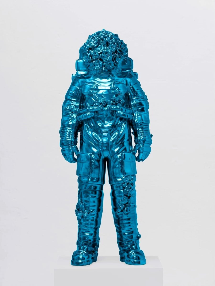 lo spaceman realizzato in resina dall'artista contemporaneo filippo tincolini