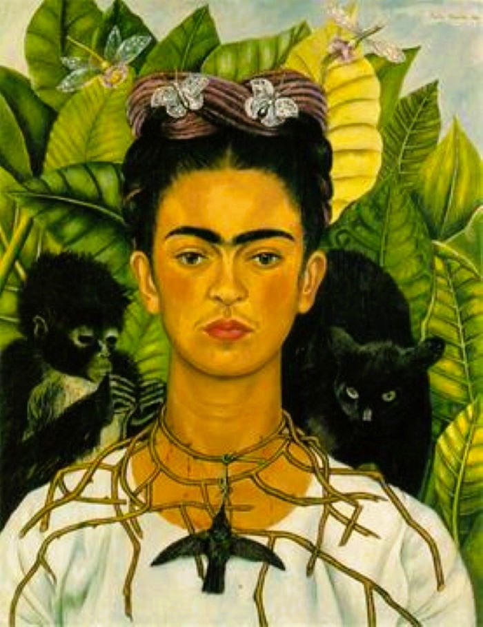 frida kahlo in un suo autoritratto