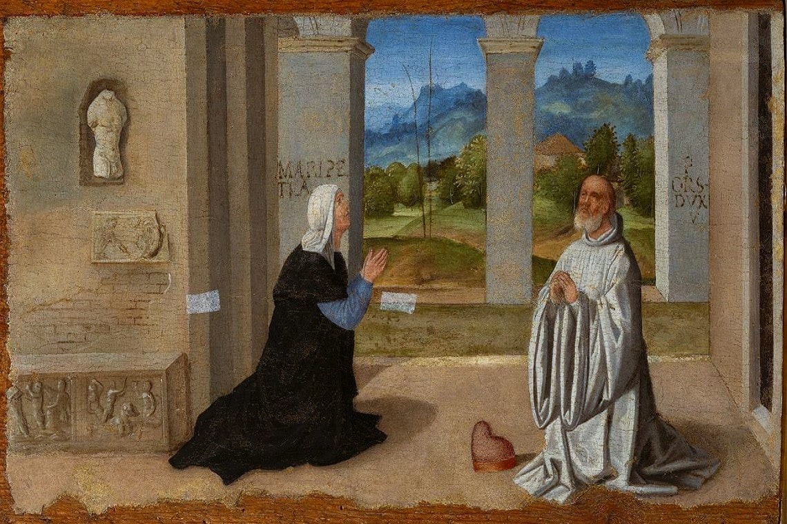 dipinto di giovanni bellini raffigurante il doge pietro orseolo e la dogaressa felicita malipiero