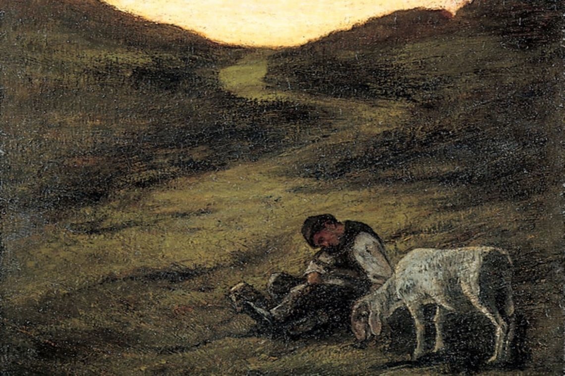 il pastore addormentato opera di giovanni segantini