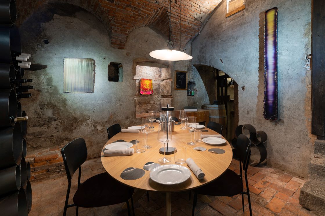 la cantina in cui ha sede la degustazione del menù di tasting art