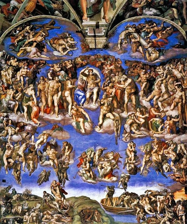 giudizio universale - opere più importanti di michelangelo buonarroti