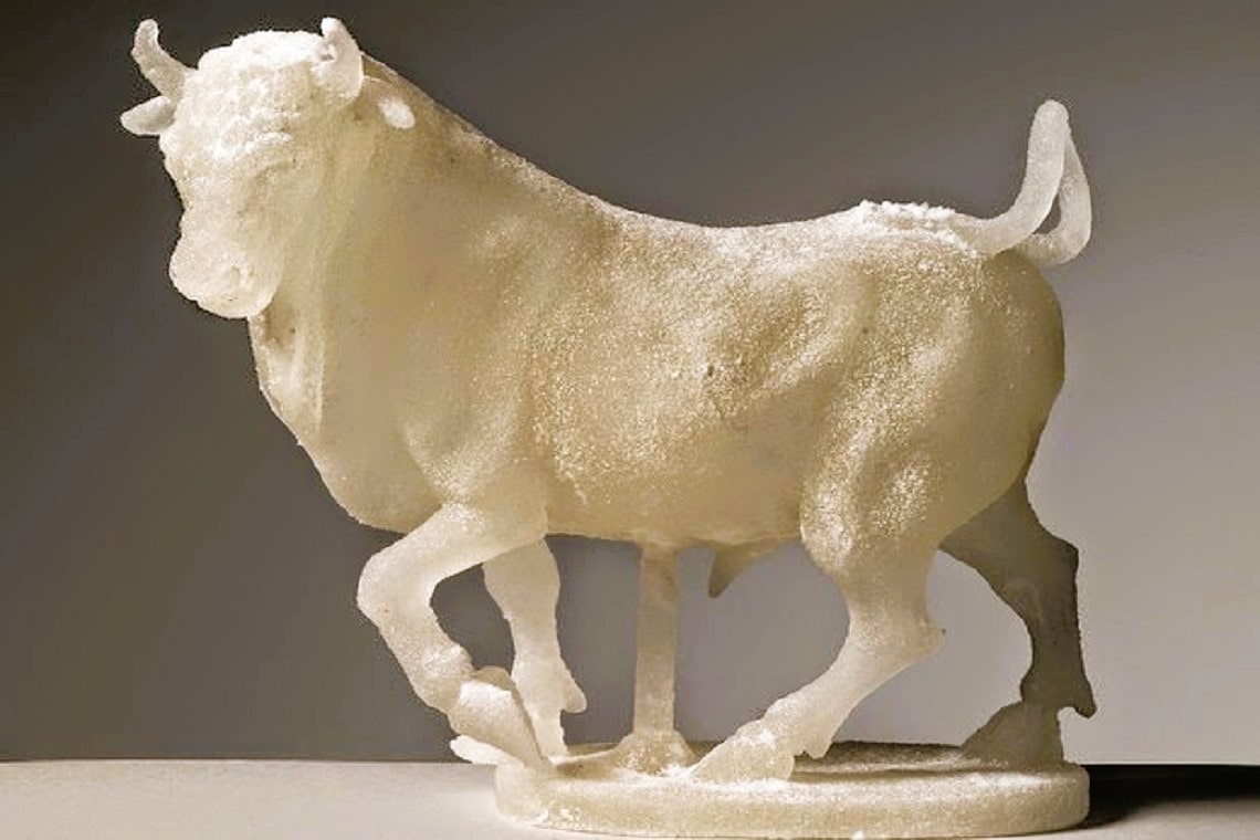 riproduzione di una scultura in zucchero realizzata per il matrimonio di maria de medici a firenze