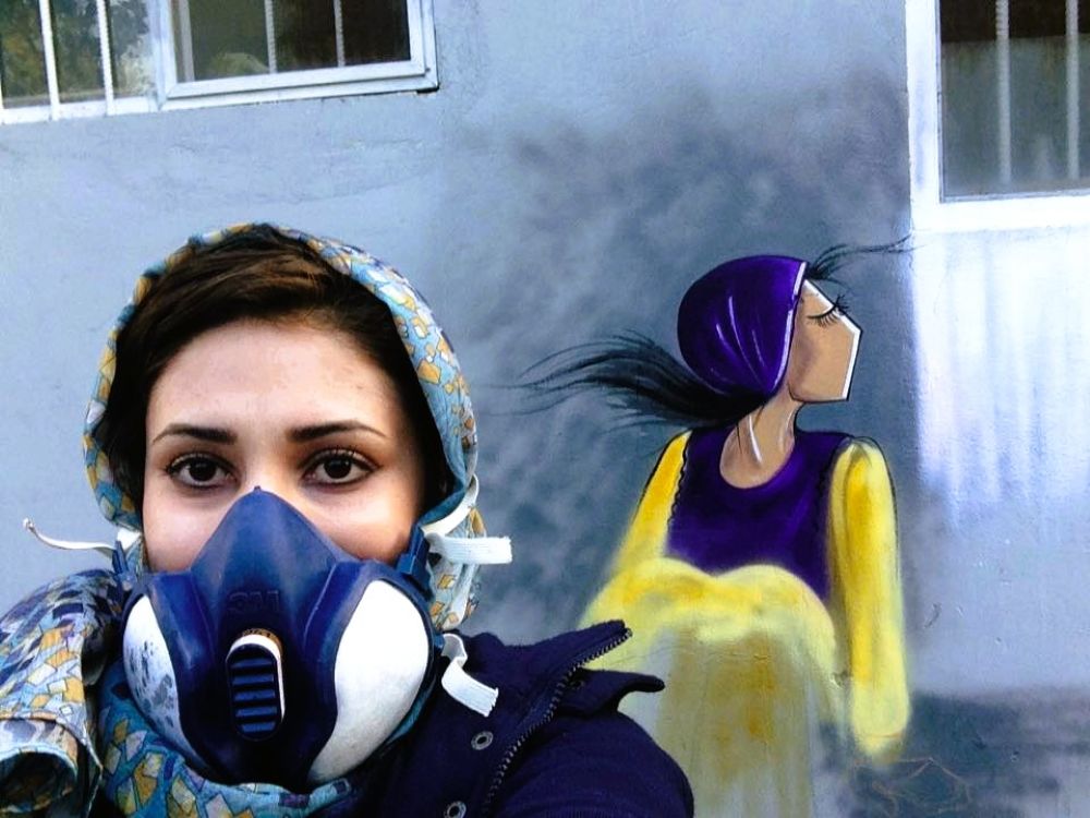 shamsia hassani artista di street art a kabul