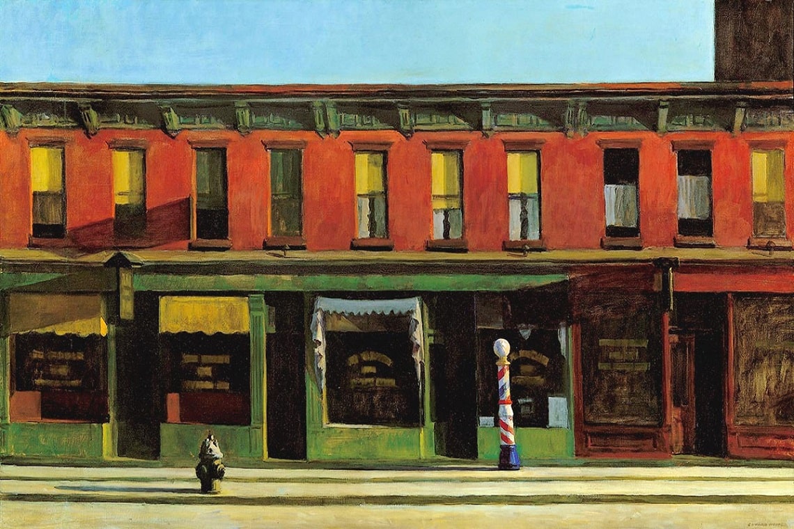 domenica mattina presto tra le opere di edward hopper che riflettono la solitudine urbana
