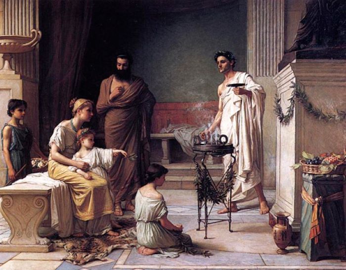 una famiglia nell'antica roma