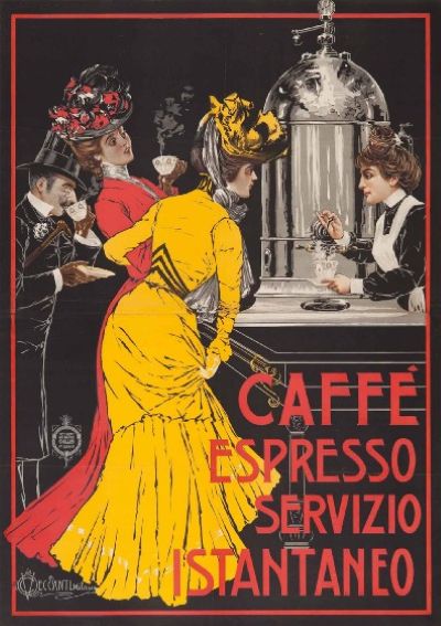 locandina pubblicitaria del caffè espresso